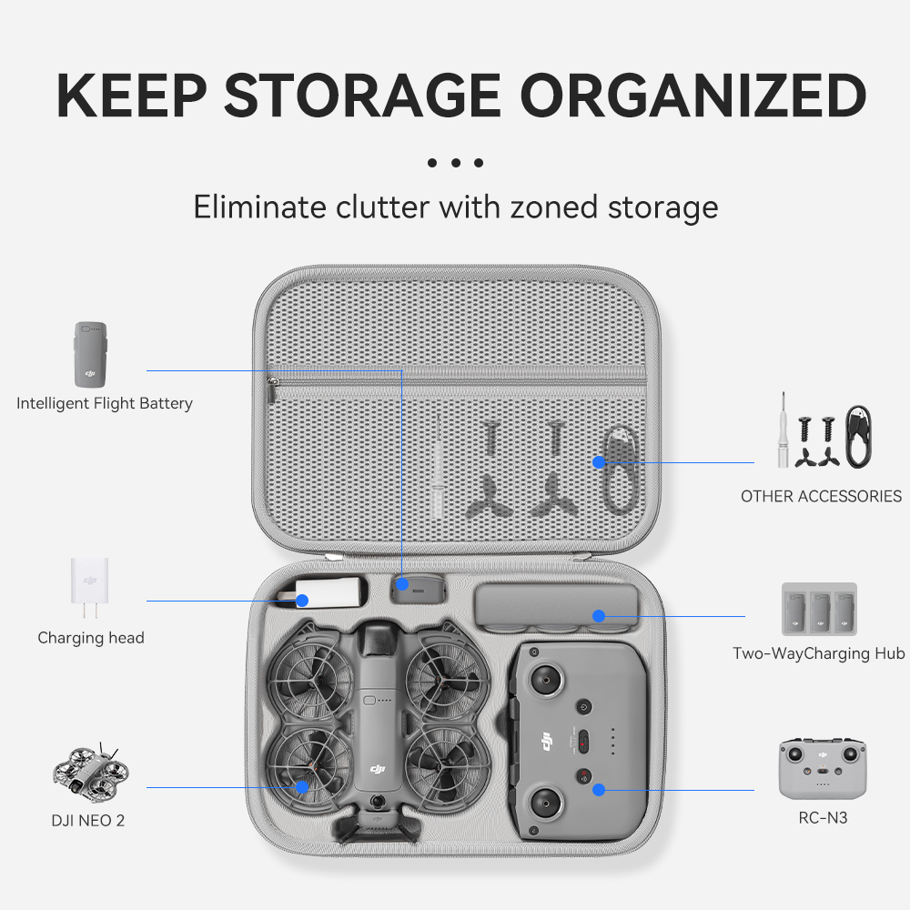 XFJI Travel Organizer Bag for  - đánh giá và giá Drone Battery Case