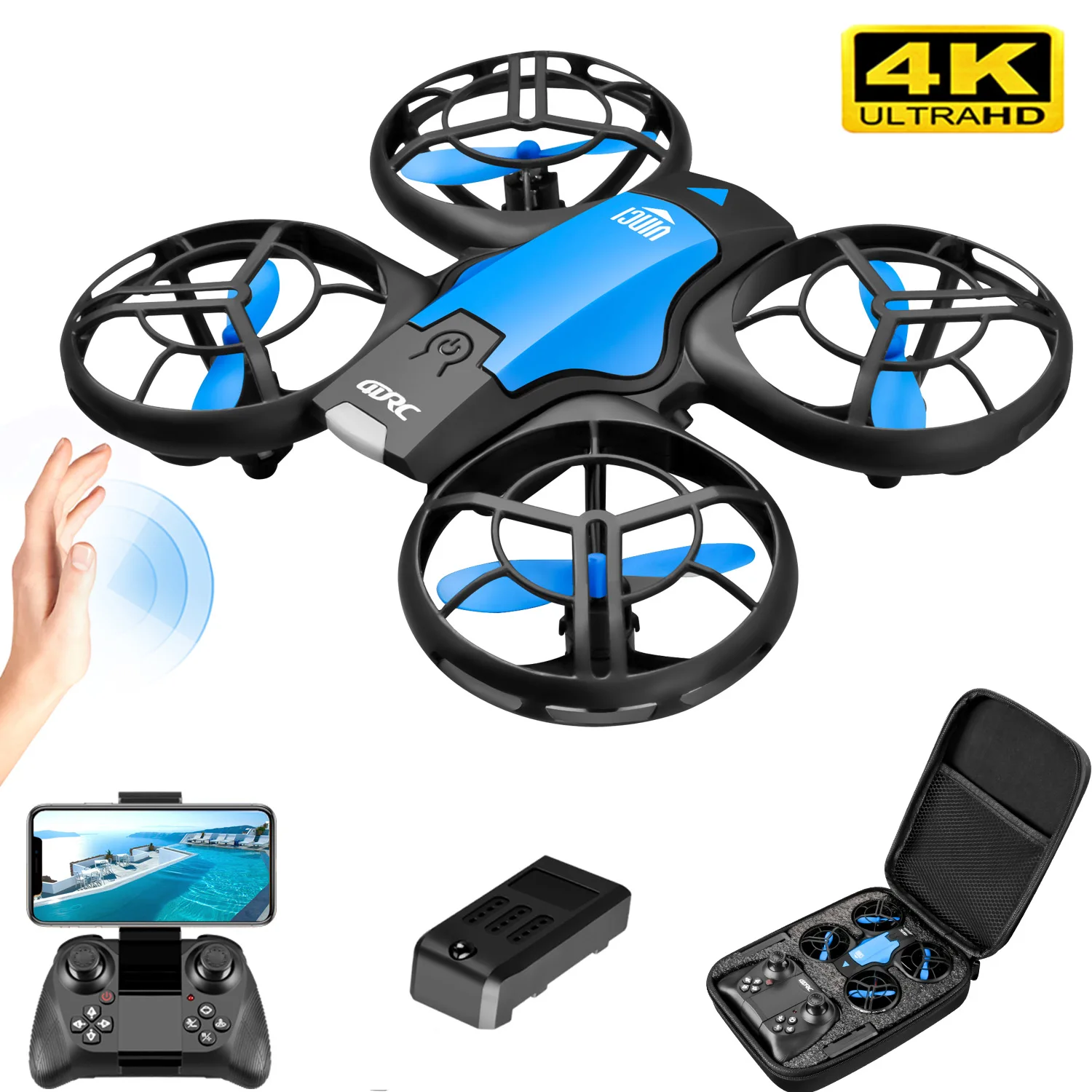 V8 New Mini Drone 4K Professio - đánh giá và giá Drone Battery Case
