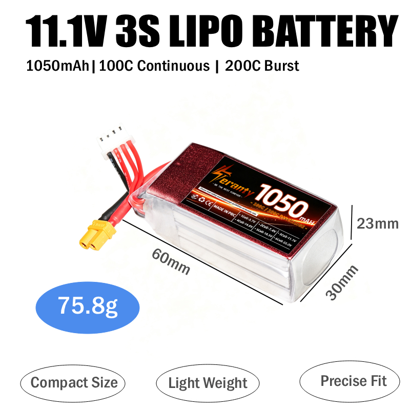2PCS 1050mAh 2S 3S 4S RC Lipo  - đánh giá và giá Drone Battery 3S