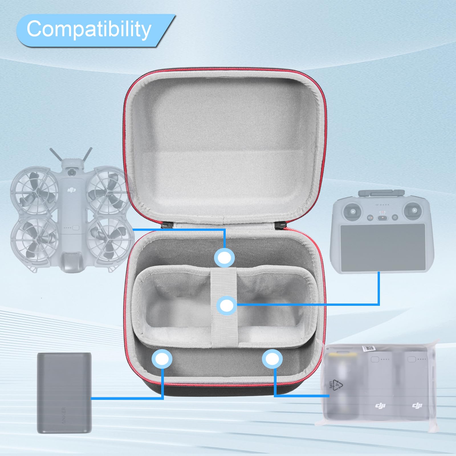 Portable Case for DJI Neo 2 Fl - đánh giá và giá Drone Battery Case